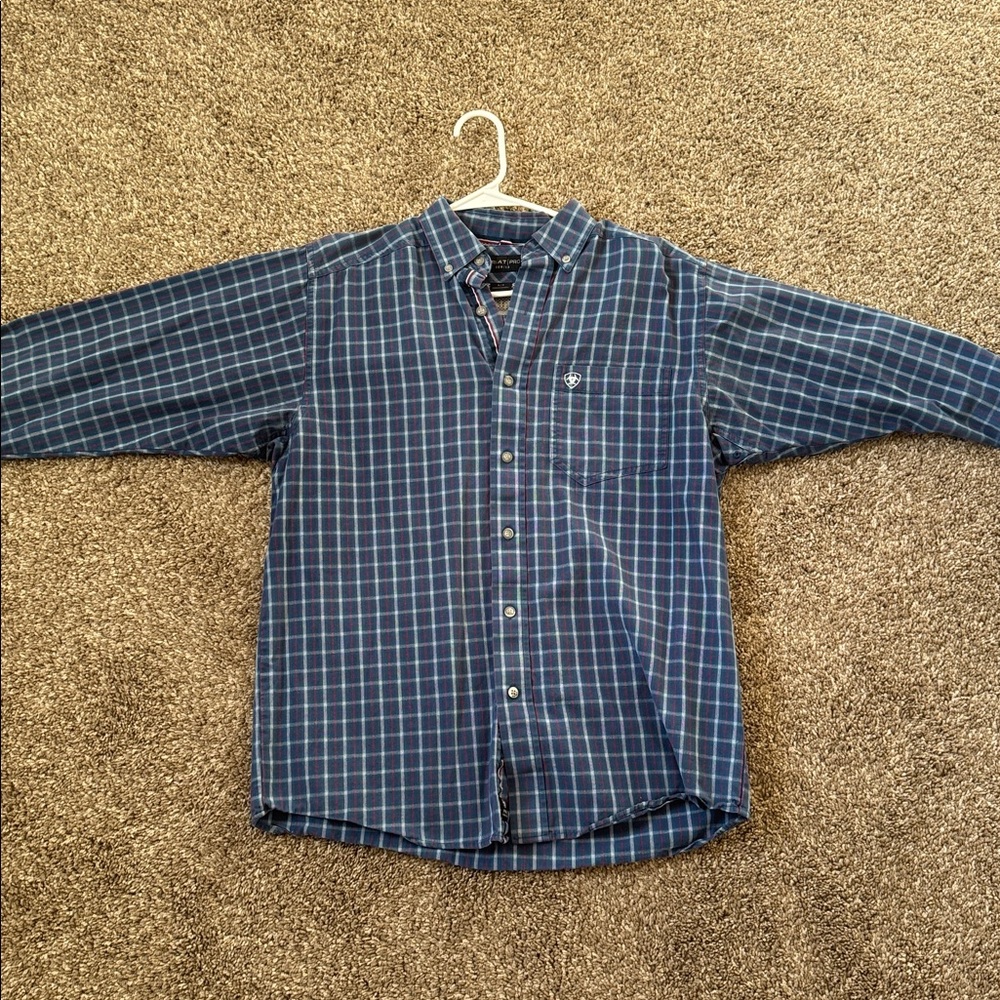 Ariat Pro Series Blue Plaid Shirt
